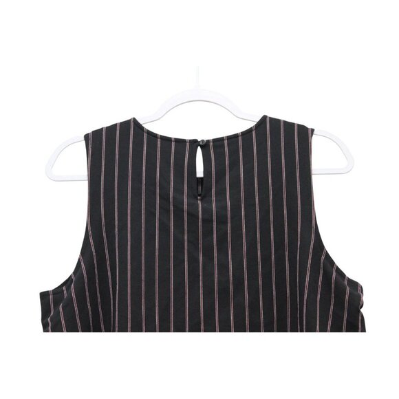 NWT J Jill Dress Medium Ponte Knit Pencil Striped Sleeveless Stretch Pockets - Picture 9 of 12